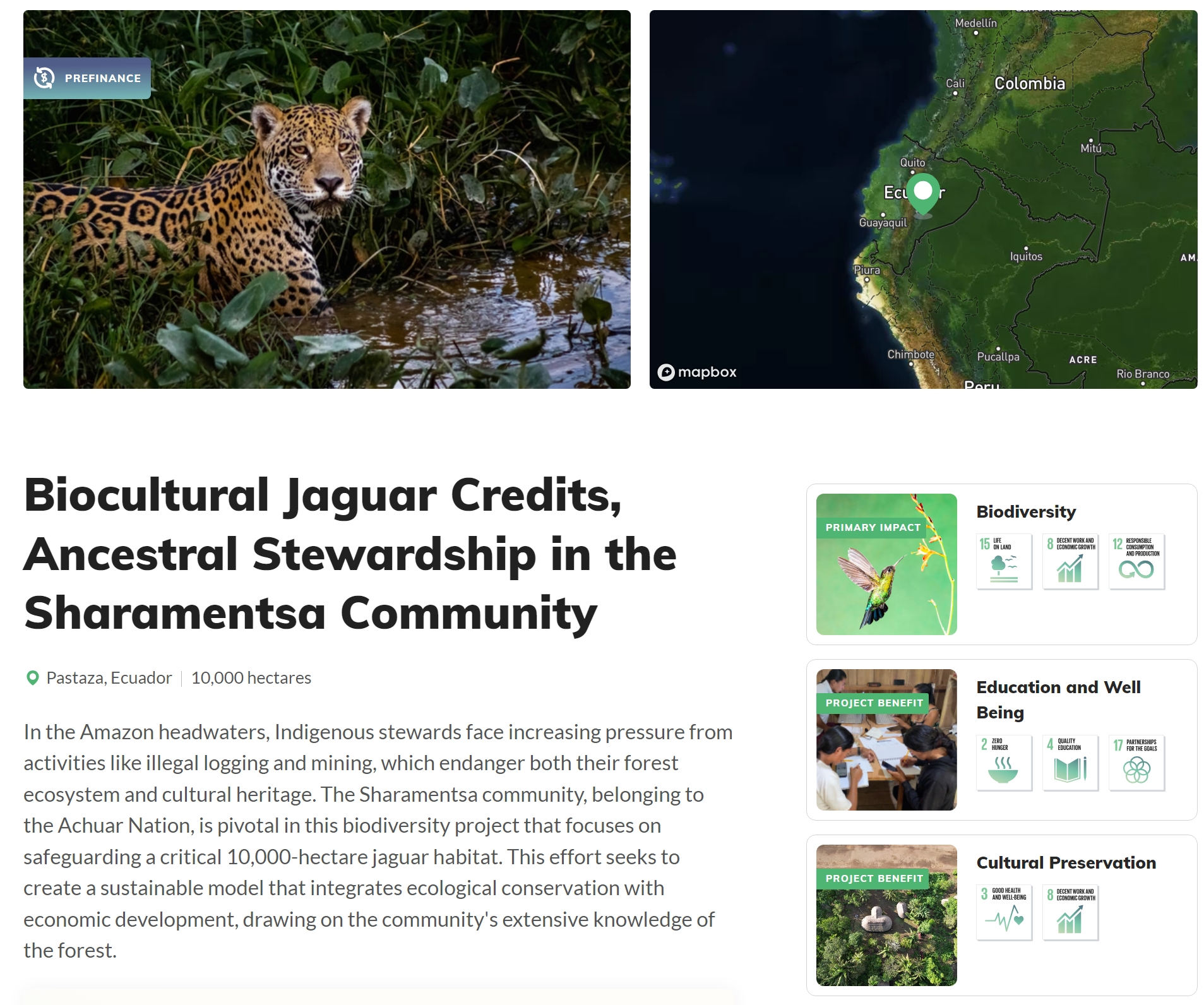 Jaguar Stewardship Credits initiative